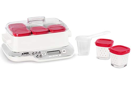 Seb Yaourtière 6 pots verre 140 ml, 5 programmes automatiques,