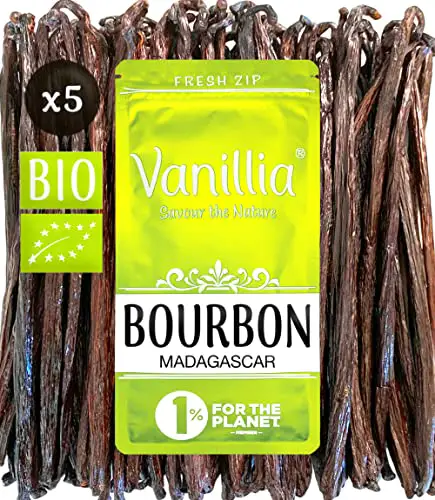 BIO - 5 Gousses de Vanille Bourbon de Madagascar -